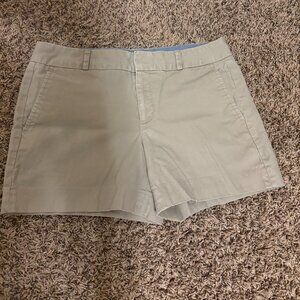 Banana Republic Factory Hampton Fit Shorts 6 Khaki Chinos Tan Cotton Blend Zip